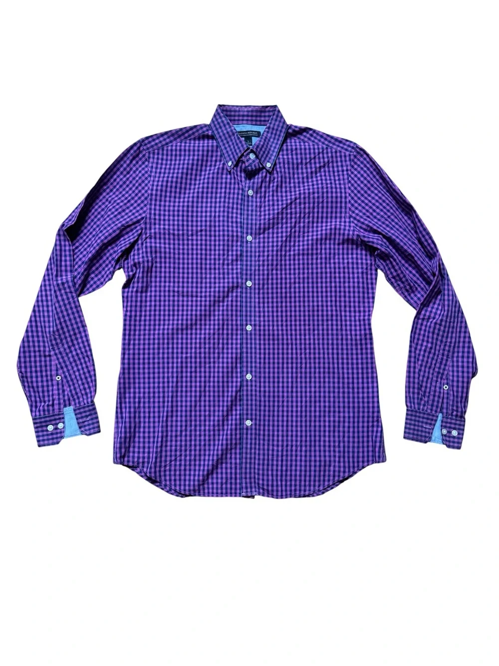 Banana Republic Mens Large Soft Wash Tailored Slim Fit Shirt Button Long Sleeve